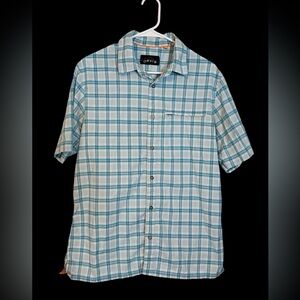 Orvis Plaid Button Down Short Sleeve Shirt